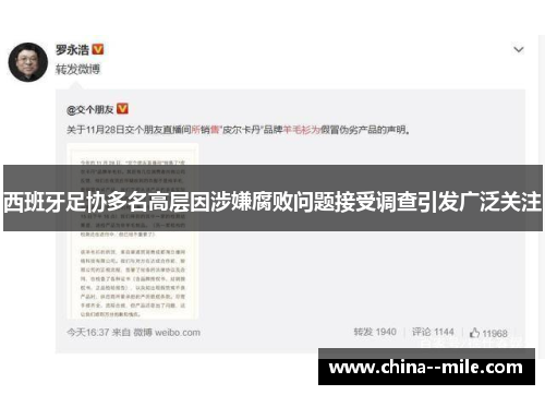 西班牙足协多名高层因涉嫌腐败问题接受调查引发广泛关注